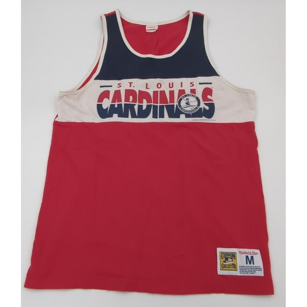 St Louis‎ Cardinals MLB Mitchell & Ness Men Sz Medium Sleeveless Tank Top Shirt